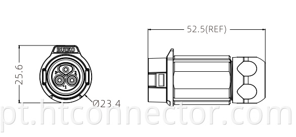 Four-core aviation plug